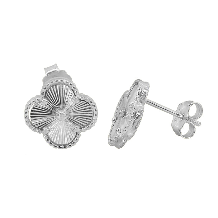 Clover Studs - Silver