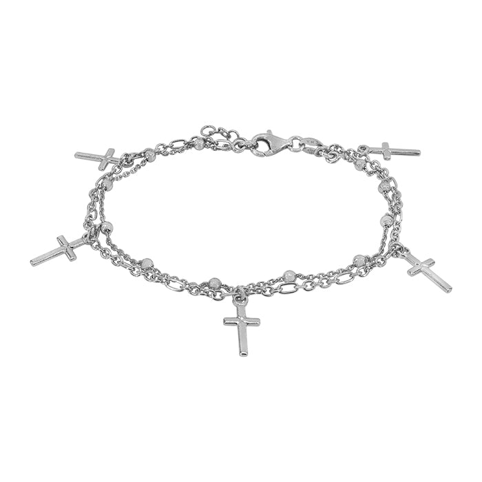 Cross Bracelet - Silver