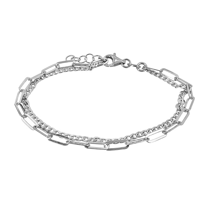 Double Linked Bracelet - Silver