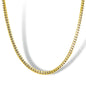 Solid Yellow Gold Miami Cuban Chain 7.6mm Width