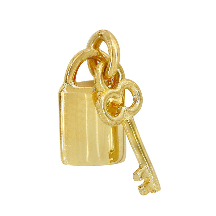 10KT Yellow Gold Lock and Key Pendant